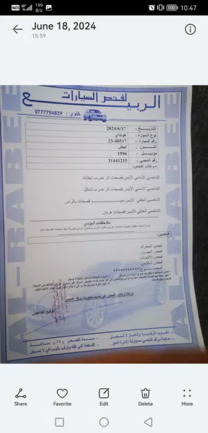 افانتي 96 حاله جيده جدا