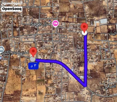 قطعة أرض للبيع في الباعيش بجانب مدرسة بدر الكبري مقسم ادريس 2