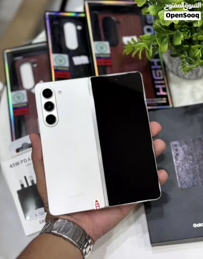عرض خاص : Samsung Z fold 5 256gb هاتف بحالة الوكالة بدون اي شموخ أو مشاكل مع ضمان و ملحقات بأقل سعر 2