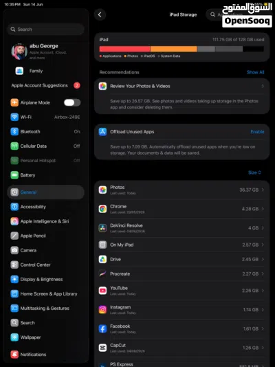 ipad air 7 m3.13 inch+128g+esim+pencil apple pro 4