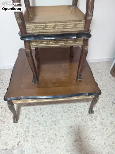 طقمين طاولات خشب زان 3