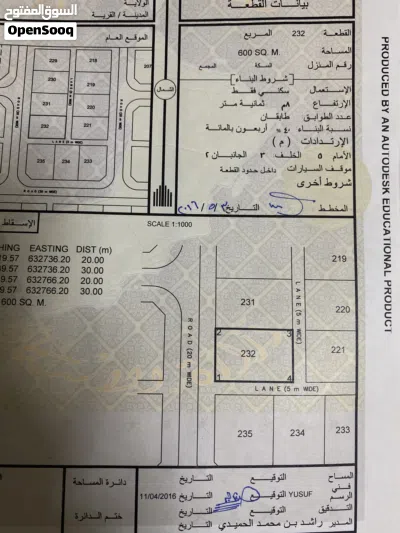 أرض للبيع مخطط الأفق قرب الشارع العام 2