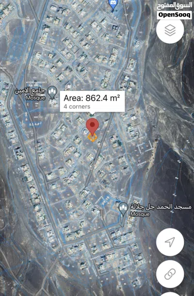 ارض للبيع في لزغ بمساحة 860 متر 3