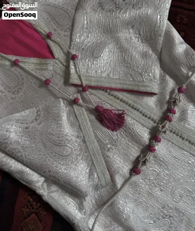 قفطان فخم حرير بروكار مغربي أصلي - خياطة يدوية مغربية 3