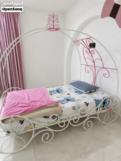 2 Beds for Sale with Mattresses – Princess Bed & White Double Bed 2