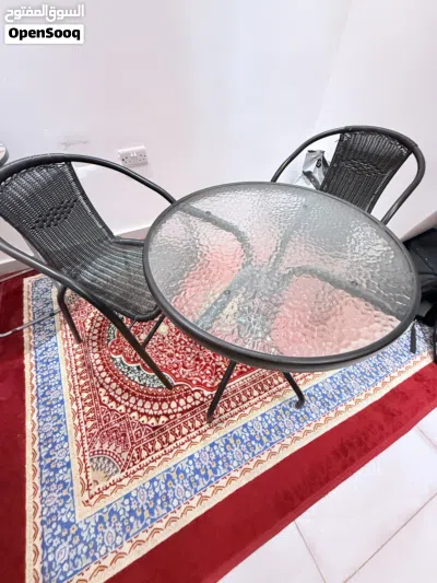 Two chairs and table 3