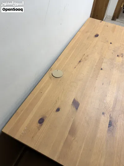 مكتب للعمل او الدراسه خشب سويد طبيعي من ايكيا (HEMNES) مع كرسي هيدروليكي مريح جدا يوجد ثلاث مكاتب 4