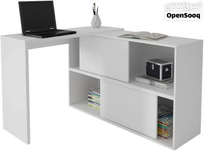 (للدراسة، المكتب المنز) L-مكتب جديد حرف L-Shape Desk (Study, Home-Office, Computer Desk) 3