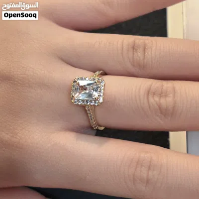 Princess Cut Synthetic Zircon Open Ring 4
