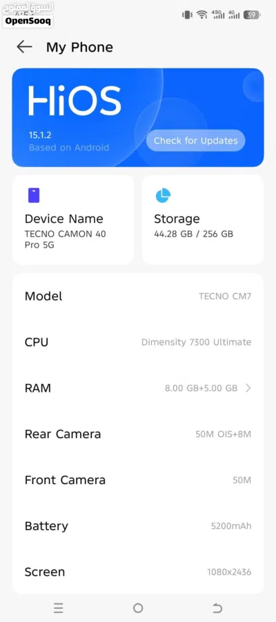 تكنو كامون 40 برو 5g مكفول من كلشي شرط الفحص والاقتناع 3