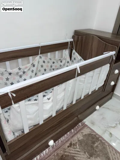 سرير اطفال خشب لاتيه ممتاز 3