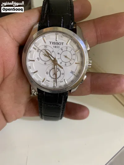 ساعة تيسوت رجالي TISSOT 1853 السويسرية الفاخرة، الموديل الكلاسيكي بمينا أبيض أنيق 2