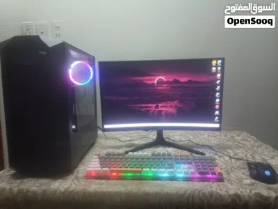 تجميعة قيمنق متكاملة PC مع شاشة وملحقاتها للبيع جاهز للعب) 3
