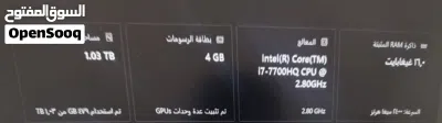 لابتوب جيمنج مستعمل بشغل جميع الالعاب بمواصفات ممتازة بيجي معاه شنتة و ماوس 4