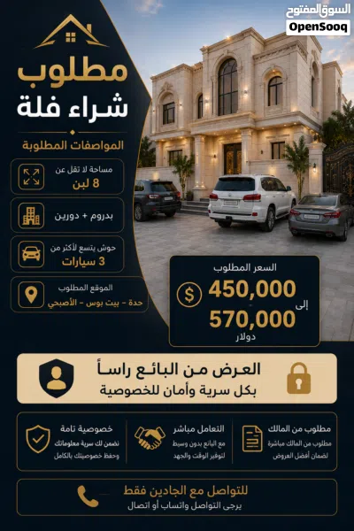 مطلوب فله للشراء بدروم ودورين من البائع راسا حده بيت بوس الاصبحي 2