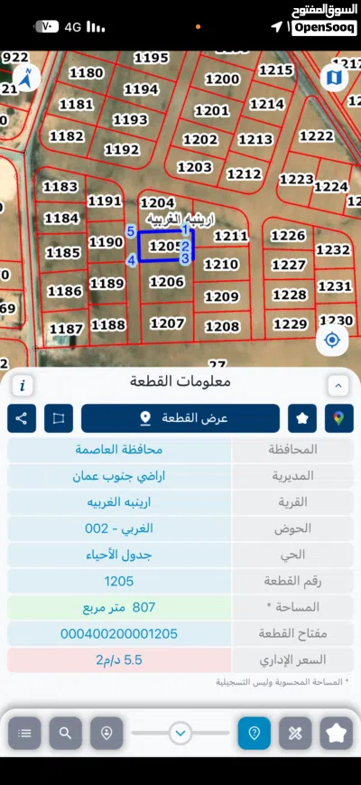 اراضي جنوب عمان الجيزة ارينبه الغربيه 2