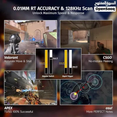 كيبورد Attack Shark X68 HE سويتش مغناطيسي جديد ومتوفر توصيل بدينارين لجميع المملكه 4