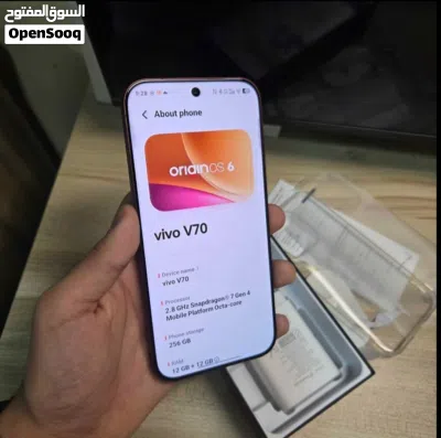 Vivo v70 12 Ram 256 Rom ..6500 mah battery ultra fast charger 90 watt 2