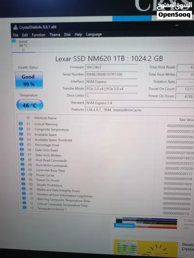 M.2 SSD 1T LEXAR مستعمل 3
