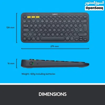 Logitech K380 Multi-Device Bluetooth Keyboard -Grey كيبورد لوجيتك بلوتوث 4