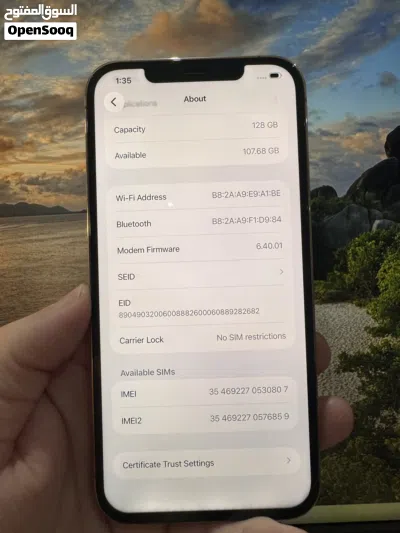 iPhone 12 Pro MAX Gold ذهبي -Clean screen changed copy / نظيف جدا م 4