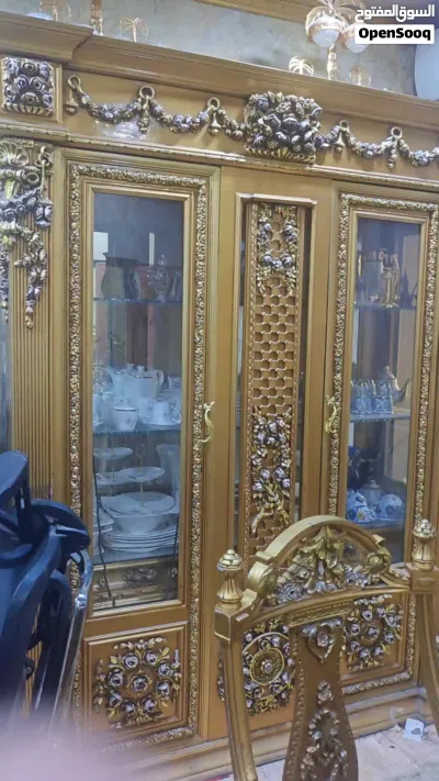 للبيع قنفات خشب زان المصري الاصلي + غرفة طعام متكاملة بسعر مناسب 4