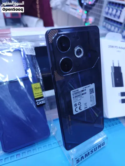 جهاز مشغل ايام Pova 6 256g 16ram مع كفر ولزقة بدون كرتونه متوفر توصيل 4