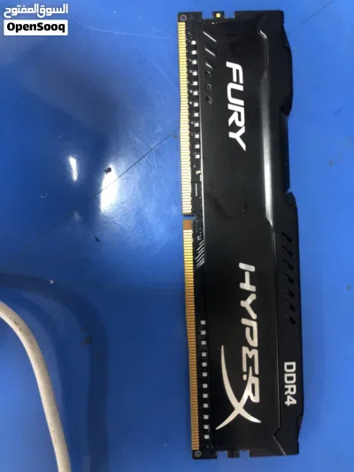 رام هايبر إكس فيوري DDR4 بحجم 8 جيجا بسرعة 2666MHz - نظيفة جدًا بحالة الوكالة 2