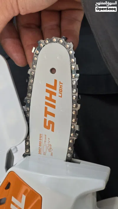 منشار بطارية ستيل اصلي الماني حجم صغير 4 انش مكينة قص اشجار stihl shen saw 4