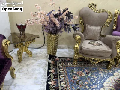 طخم قنفات رئاسي باللون البيجي والبنفسجي 4