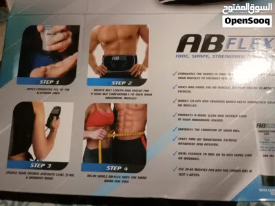 هذا الجهاز هو ABFLEX Ab Toning Belt، وهو عبارة عن حزام إلكتروني مخصص لتحفيز وشد عضلات البطن والظهر 4