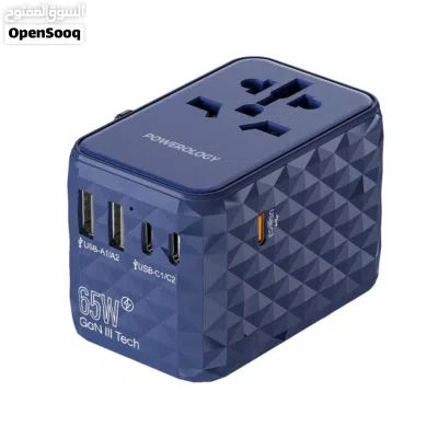 محول سفر متعدد المنافذ من باورولوجي PD 65 وات (3 منافذ من النوع C / 2 منافذ USB-A) 2
