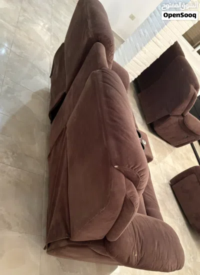طقم كنب امريكي 7 مقاعد ريكلاينر مع بردايتين 4