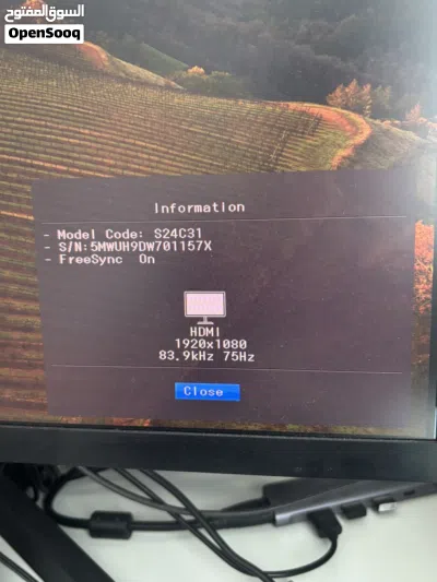 Samsung 24” Monitor Full HD شاشة سامسونج 24 بوصة بحالة ممتازة 2