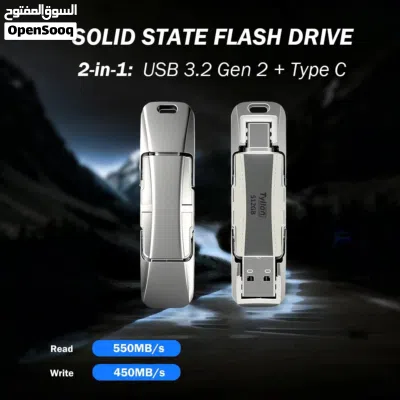 فلاش ميموري SSD خارجي عالي السرعة بسعة 512GB 4