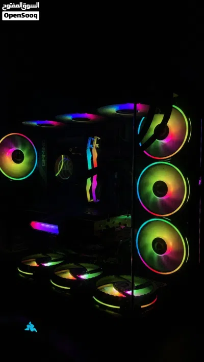 Gaming pc ryzen 7700x & rx6750xt with 10 RGB fans. 4