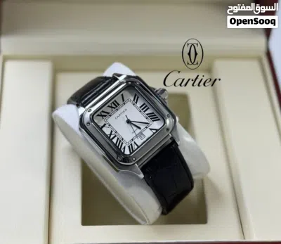 ساعات كارتيير (Cartier) الرجالية الراقية - فخامة الجلد الفاخر متوفر حصرياً لدى براند للساعات 3