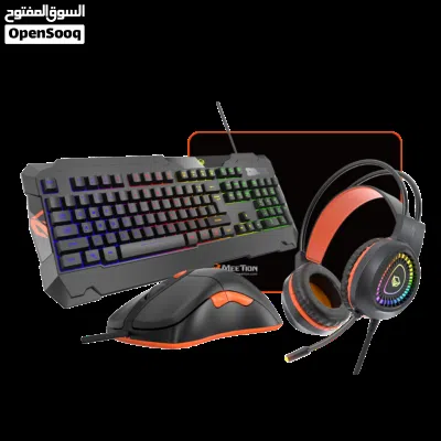 MEETION C505 GAMING 4 IN 1 KIT KEYBOARD MOUSE HEADPHONE AND MOUSE PAD-كيبورد وماوس سلكي قيمينق مضيء 2