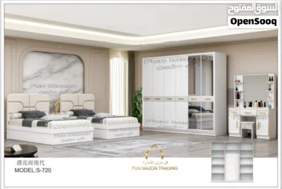 طقم غرفة نوم مكون من 7 قطع، مقاس 120×200 2 Beds Bed Room Set 7pcs 120x200 4