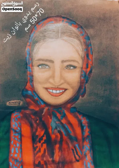 رسم يدوي بأحجام مختلفة حسب الطلب بنصف السعر 2