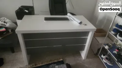 office desk and chair and side table 2