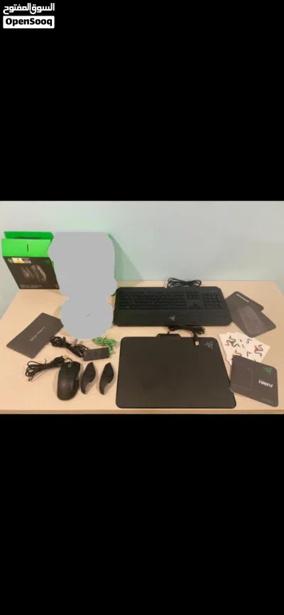 للبيع كيبورد ريزر مع ماوس ريزر مع ماوس باد ريزر Razer death stalker 2