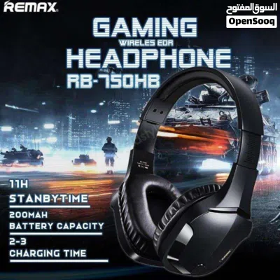 REMAX RB-750HB WIRELESS GAMING HEADPHONE HIFI SOUND RETRACTABLE HEADBANDسماعات ريماكس بلوتوث. 2