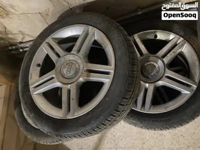 جنوط مستعملة بحجم 17 إنش 5 جنطات لسيارة Audi A4 Sline 2008(للبيع فارغ بدون كوشوك) 2