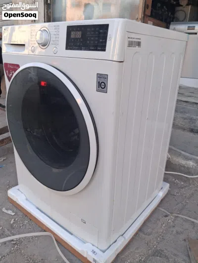 غساله مع حماصه LG نضيفه جدا فل انفيرتر موفره للطاقه والماء 8 كيلو غسيل 5 كيلو تحميص 2
