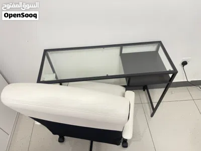 Ikea Glass Top Desk with Chair 2
