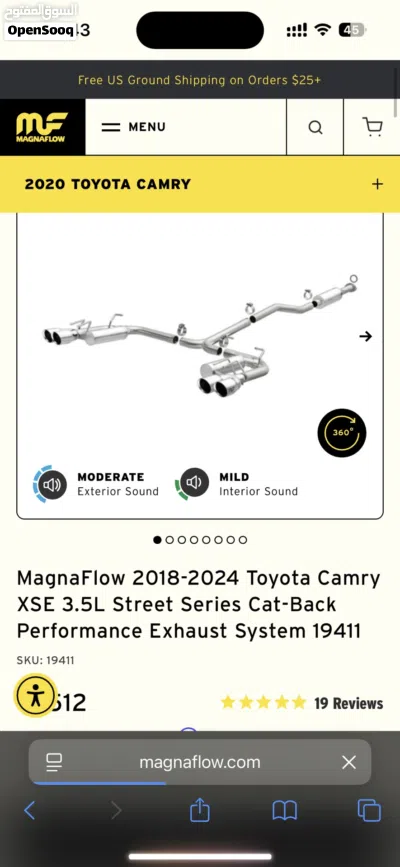 Magnaflow exaust كت باك ماجنافلو للكامري v6 3