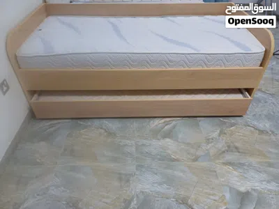 Twin size bed frame and mattress with an underbed 3