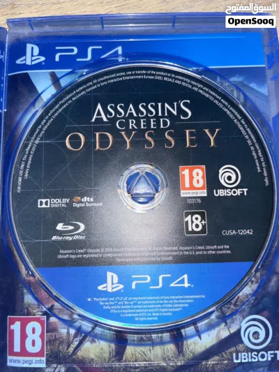 Assassin Creed Odyssey PS4 and you can play it on PS5 the CD is great condition and it’s a good p 3