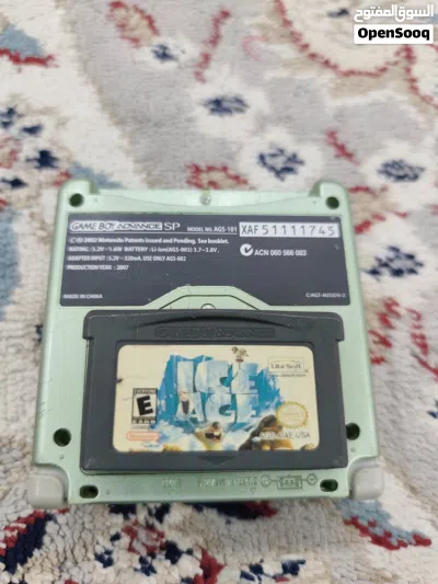 2007 nintendo gameboy advance SP AGS-101 pearl green limited edition + ice age game 4